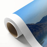 Art Deco style poster of Montenegro scenery on rolled canvas, featuring muted earth tones, ideal for nursery wall art.