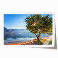 Extra large rolled print of a European scenery in Montenegro, featuring vibrant floral elements.