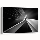 Vintage poster art of a European scenery on extra large framed canvas, with vibrant colors against a black background.