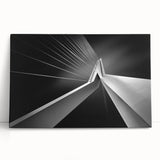 Black and white photo of a European cityscape on a large stretched canvas, ideal for kitchen wall art.