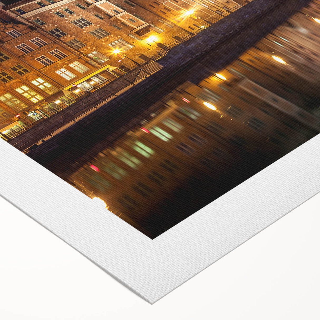 Art deco poster featuring a scenic European landscape in muted earth tones on rolled canvas, suitable for dining room decor.