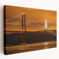 Large art print of Lisbon scenery on stretched canvas, featuring soft pastel colors, ideal for kitchen wall art.