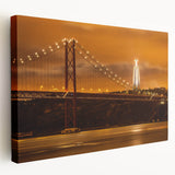 Large art print of Lisbon scenery on stretched canvas, featuring soft pastel colors, ideal for kitchen wall art.