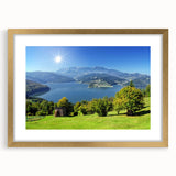 Abstract art print of a Romanian landscape in muted earth tones on a framed canvas, suitable for dining room decor.