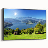 Black and white framed canvas of a vintage Romanian landscape, ideal for bedroom wall decor.