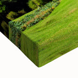 Large art of a black and white Romanian landscape on stretched canvas, suitable for bedroom wall decor.