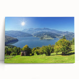 Large black and white acrylic print of a Romanian landscape, ideal for kitchen wall art.