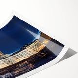 Extra large wall art featuring line art flowers in a monochrome palette on a rolled print.