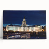 Black and white stretched canvas of St. Petersburg scenery, ideal for kitchen wall art.