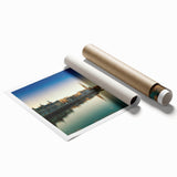 Large rolled canvas print of a Scottish landscape with muted green and brown tones, ideal for classy bathroom wall art.