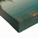 Black and white landscape art painting of a Scottish scenery on stretched canvas, ideal for bedroom wall art.