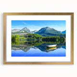 Abstract art print of a European scenery in Slovakia, featuring muted earth tones on a framed canvas.