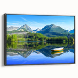 Black and white framed canvas featuring a vintage-style Slovakian landscape, ideal for bedroom wall decor.