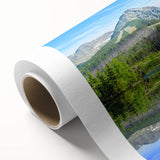 Art Deco poster of a European scenery in Slovakia, featuring muted earth tones on rolled canvas, ideal for nursery wall art.