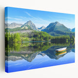 Scenic Slovakia landscape on large stretched canvas with vibrant greens and blues, ideal for kitchen wall art.