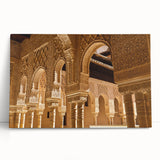 Black and white photograph of Andalucian landscape on stretched canvas, ideal for kitchen wall art.