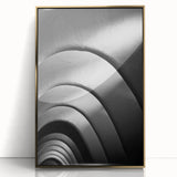 Art deco poster of Barcelona skyline in gold and black tones on framed acrylic, suitable for modern art wall decor.