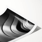 Extra large wall art featuring line art flowers in soft pastel shades on rolled canvas, suited for large living room decor.