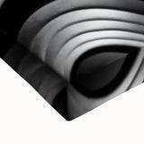 Large art of a black and white Barcelona landscape on stretched canvas, ideal for bedroom decor.