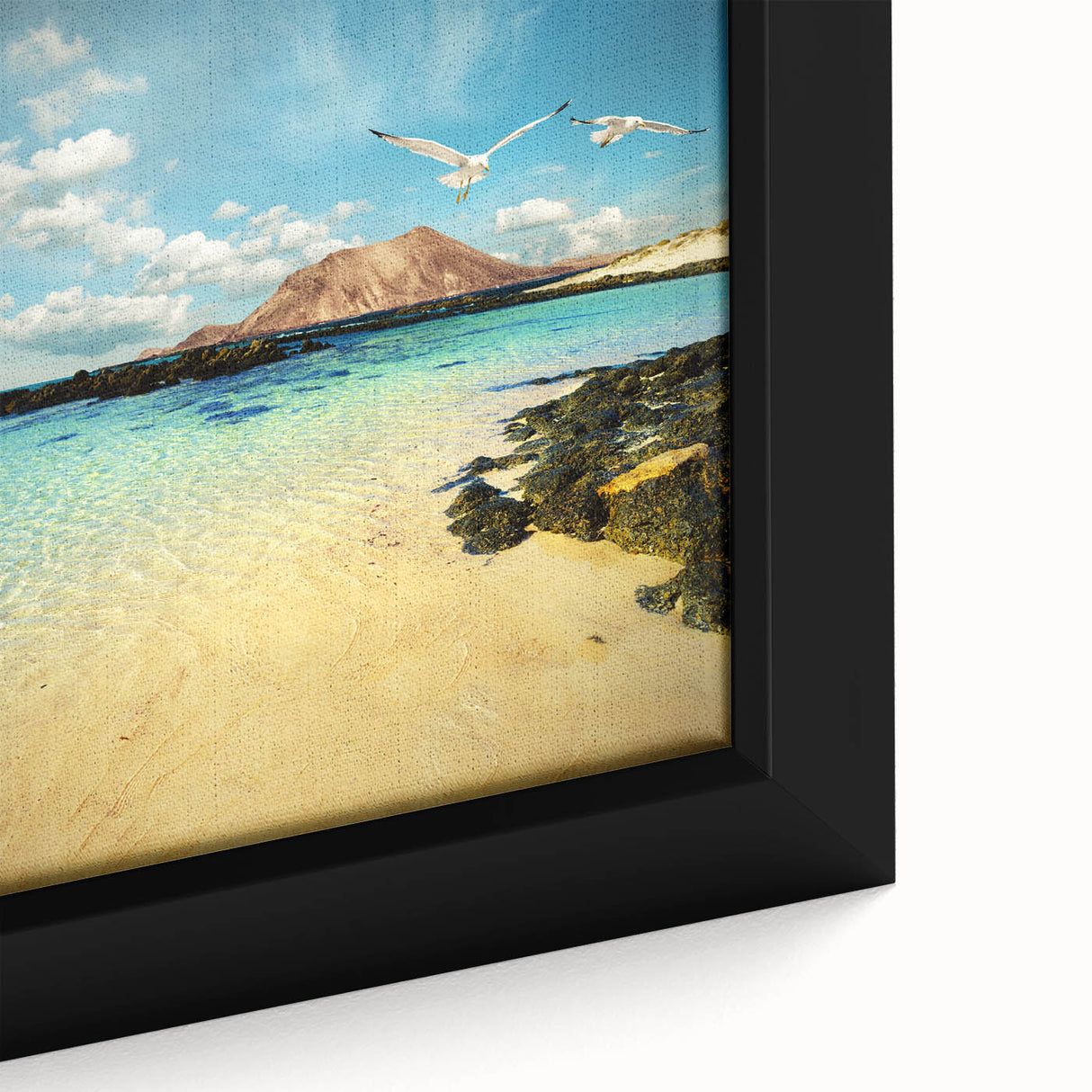Black wall art featuring a textured, colorful abstract design on a large framed canvas, ideal for a living room.