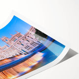 Extra large wall art featuring line art flowers in monochrome, rolled print format, ideal for large living room decor.