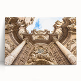 Black and white large art print of Valencia scenery on stretched canvas, ideal for kitchen wall art or bedroom ambiance.