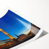 Extra large wall art featuring line art flowers in monochrome, rolled print, ideal for large living room wall decor.