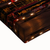 Black and white landscape art painting of Stockholm on stretched canvas, ideal for bedroom wall art.