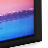 Extra large black wall art of Geneva, Switzerland on textured canvas, featuring vibrant colors, ideal for living room decor.