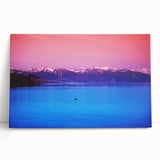 Black and white photograph of Geneva scenery on stretched canvas, ideal for kitchen wall art or bedroom ambiance.