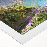 Art deco poster of a serene Swiss landscape on rolled canvas, ideal for dining room wall art.