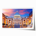 Extra large rolled print of the Vatican scenery in muted earth tones, ideal for art wall dining room.