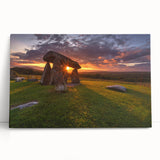 Black and white photograph of a Welsh landscape on a large stretched canvas, ideal for kitchen wall art or bedroom decor.