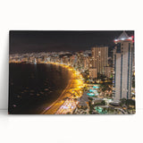 Black and white stretched canvas of Acapulco scenery, ideal for kitchen wall art or bedroom ambiance.