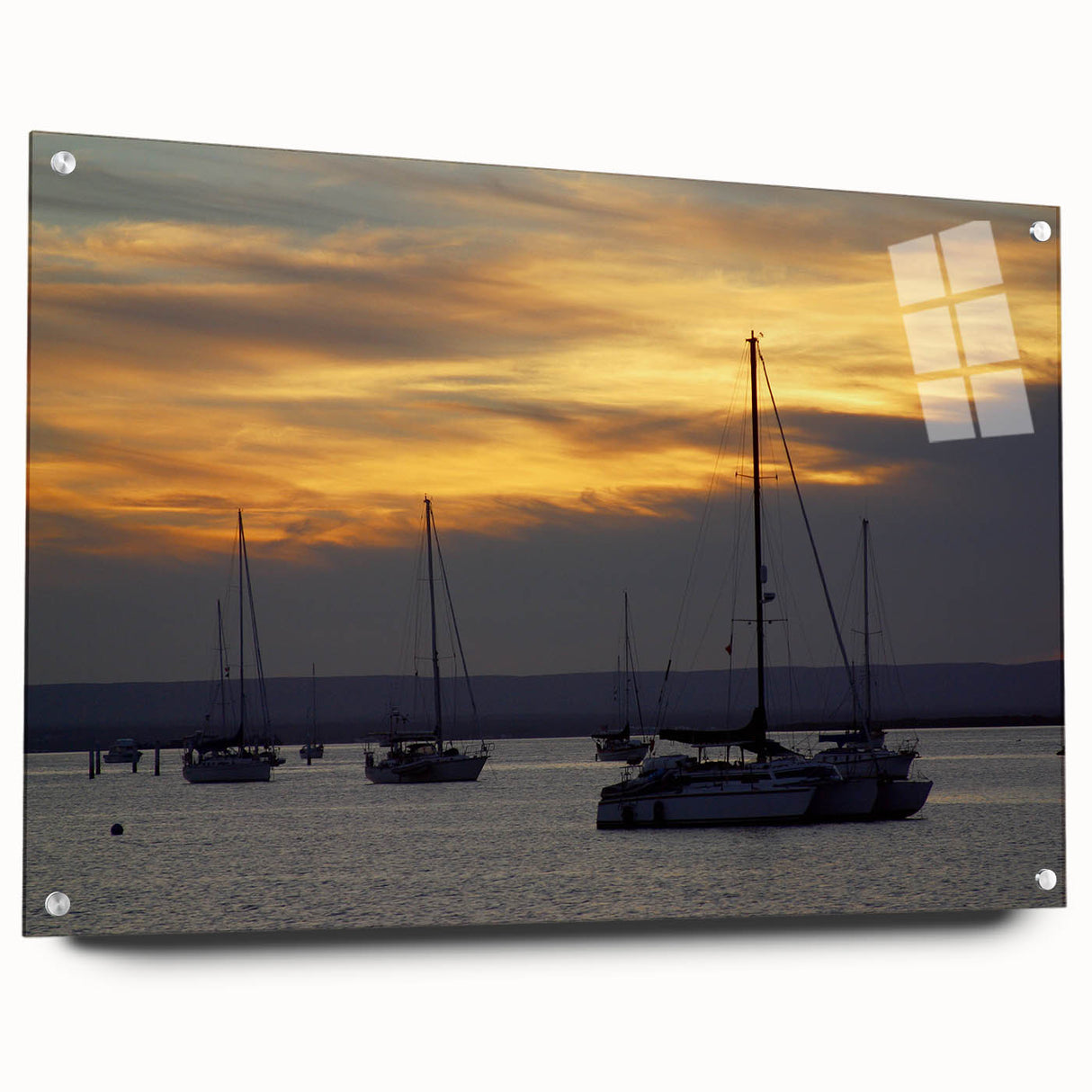 Acrylic print of a large abstract depiction of Baja California landscape in earthy tones.