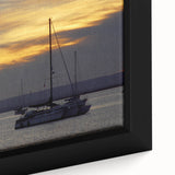 Extra large framed canvas featuring a textured black background with colorful Baja California scenery.
