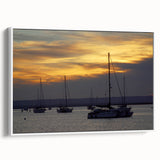Vintage poster art of Baja California landscape on framed canvas, featuring vibrant colors, ideal for living room decor.