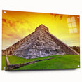 Acrylic print of a Yucatan scenery with vivid blue and green tones, suitable for bedroom or dining room decor.