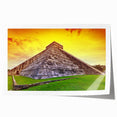Extra large rolled print of Yucatan scenery with vibrant floral elements, ideal for art wall dining room or bathroom.
