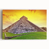 Large black and white stretched canvas of Yucatan scenery, ideal for kitchen wall art.
