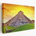 Stretched canvas print of Yucatan scenery with vivid green and blue tones, ideal for kitchen wall art.