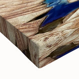 Black and white landscape art painting of Middle Eastern scenery on a large stretched canvas.