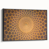 Black and white framed canvas featuring a vintage landscape of Middle Eastern scenery, ideal for bedroom wall art.