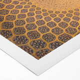 Art deco poster of a Middle Eastern landscape in muted earth tones on rolled canvas, suitable for dining room decor.