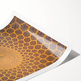 Extra large wall art featuring line art flowers in muted earth tones on a rolled canvas, ideal for large living room decor.