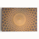 Black and white stretched canvas featuring a large panoramic view of a Middle Eastern landscape, ideal for kitchen wall art.