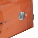 Large abstract wall art featuring a mid-century modernist design of an Iraqi landscape in earthy tones on acrylic glass.