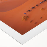 Art deco poster featuring a vibrant Baghdad skyline on rolled canvas, suitable for dining room decor.