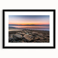 Extra large framed abstract print of the Dead Sea in vibrant colors, textured style, ideal for living room decor.