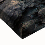 Black and white landscape art painting of the Dead Sea on stretched canvas, suited for bedroom wall art.